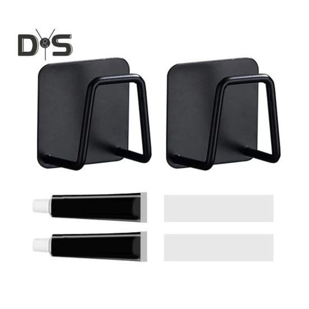 (black) Kitchen Sponge Holder Strong Load-capacity Rustproof Corrosion Resistant Easy to Maintain Strong Adhesive Storage Shelf