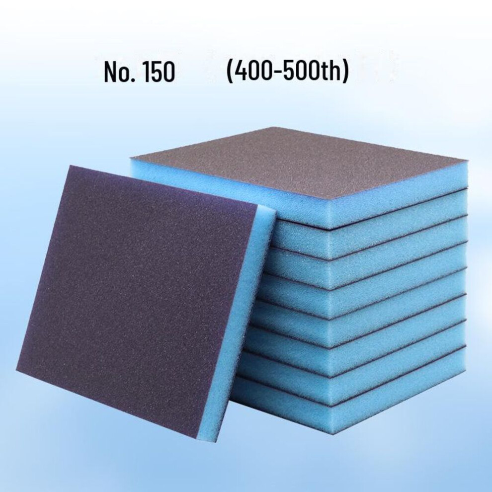 (blue, 150# (400-500 mesh)) Double-sided 320 Mesh Sanding Sponge For Woodworking And Furniture Refinishing