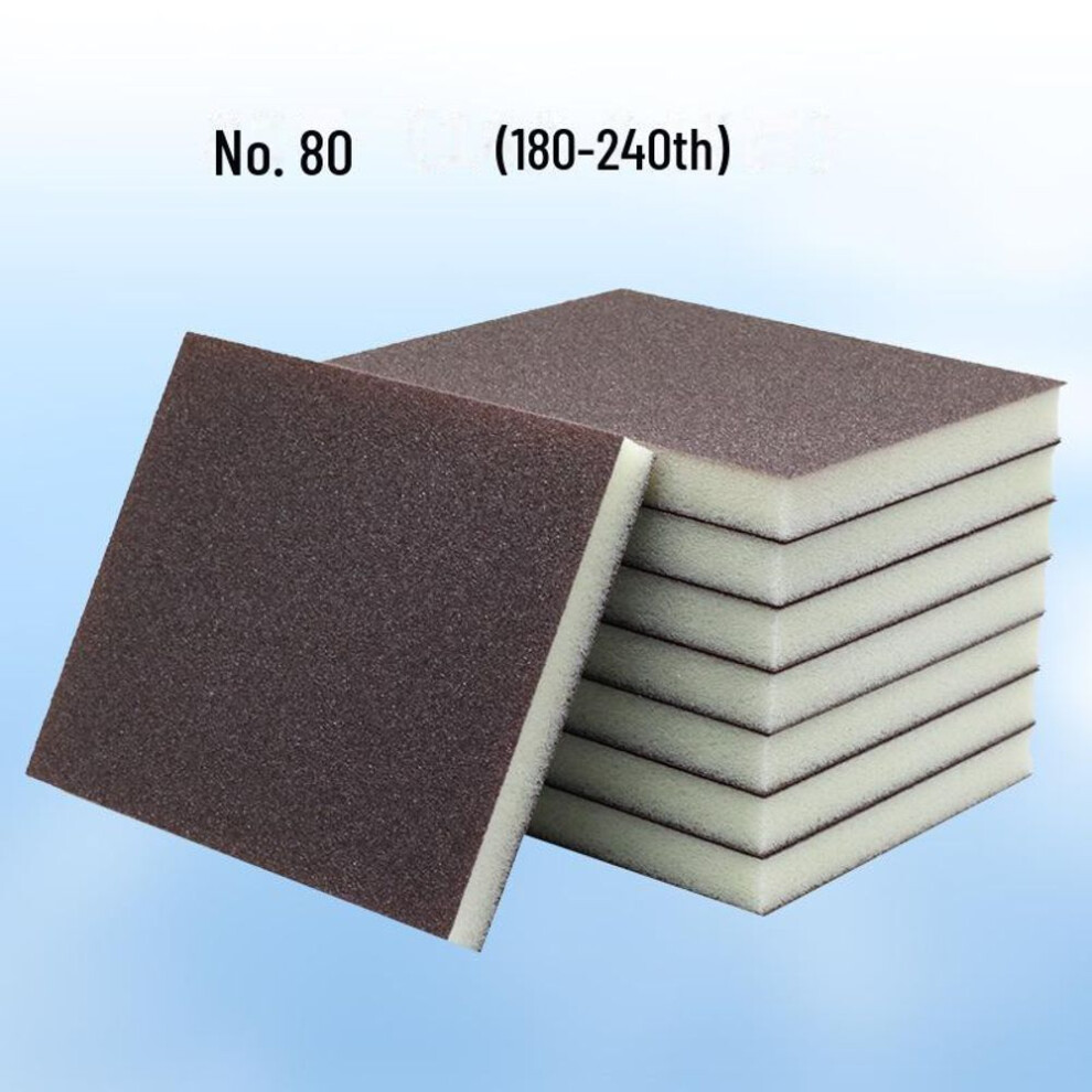 (brown, 80# (180-240 mesh)) Double-Sided 320 Mesh Sanding Sponge for Woodworking and Furniture Refinishing