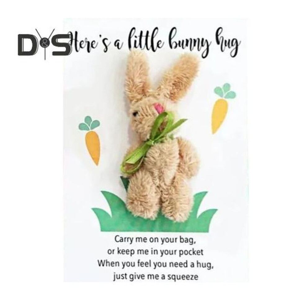 (Other) Cute Bunny Plush Keychain For Backpack Mini Rabbit Keyring Pocket-sized Fluffy Purse Charm Pendant Easter Basket Stuffer Gifts For Friends