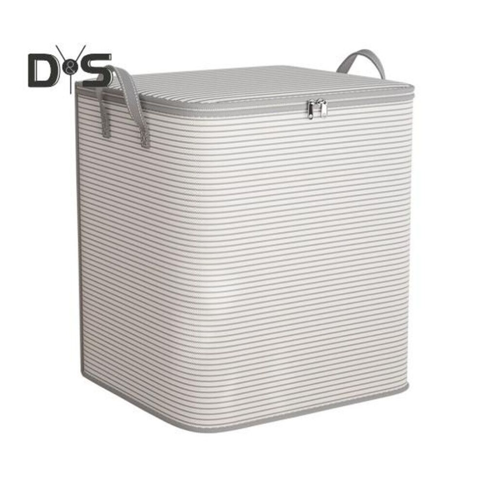 (as the picture, M) Large Capacity Clothes Storage Basket With Reinforced Handles Zipper Closure Waterproof Extra Large Storage Bag Clothes Tote Bag