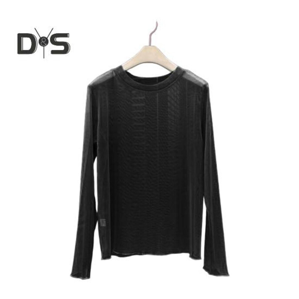 (black) Women Uv Protection Tops Round Neck Long Sleeve Loose Fit Quick Dry Beach Wear See-through Thin Blouse