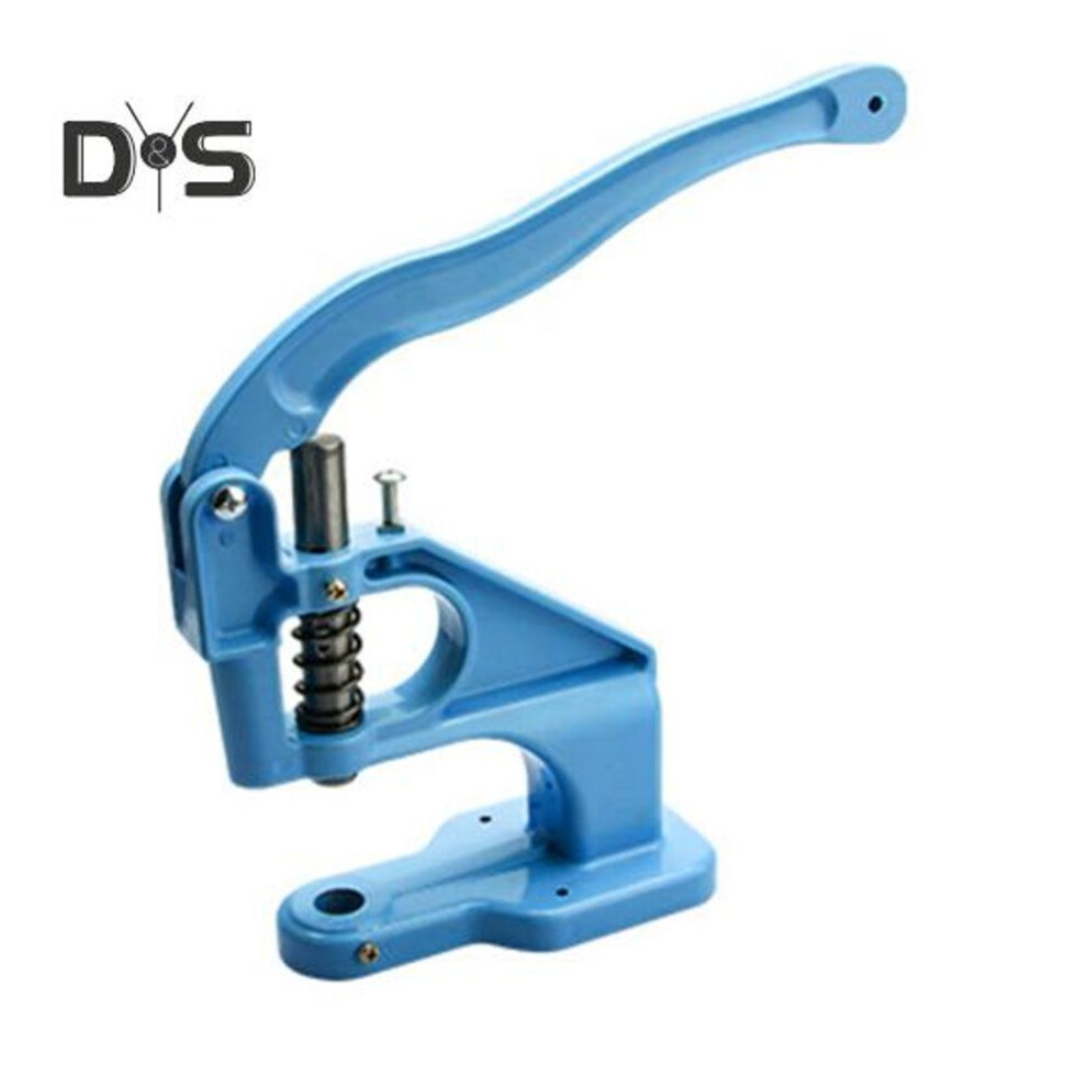 (lake blue) Heavy Duty Grommet Press Hand Press Grommet Machine Aluminum Alloy Manual Grommet Eyelet Puncher For Fabric Tarps Leather Canvas