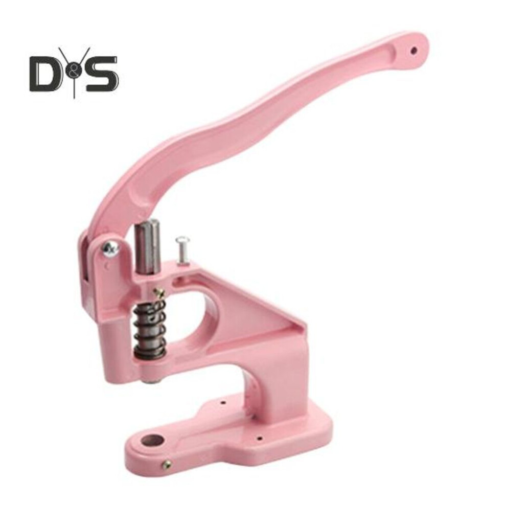 (pink) Heavy Duty Grommet Press Hand Press Grommet Machine Aluminum Alloy Manual Grommet Eyelet Puncher For Fabric Tarps Leather Canvas