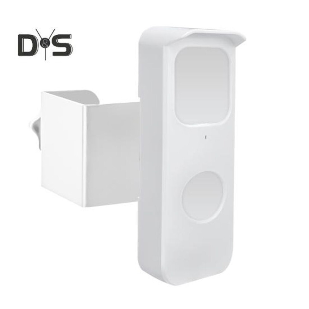 (white) Doorbell Mount Anti-theft Video Doorbell Camera Mount Rain Cover Design Simple Installation Doorbell Bracket