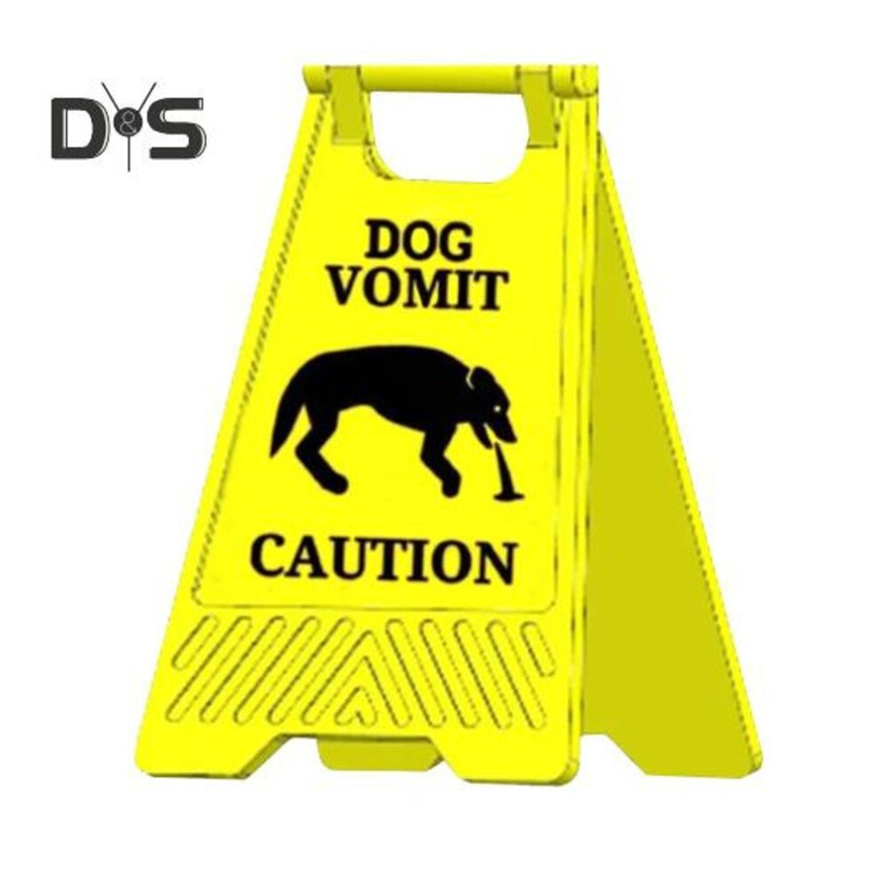 (as the picture, Dog) Cat Vomit Sign 3.9 Inch 3D Printed Warning Sign For Cat Dog Vomit Cat Or Dog Vomit Caution Sign For Home Decor Cat Lovers Gift