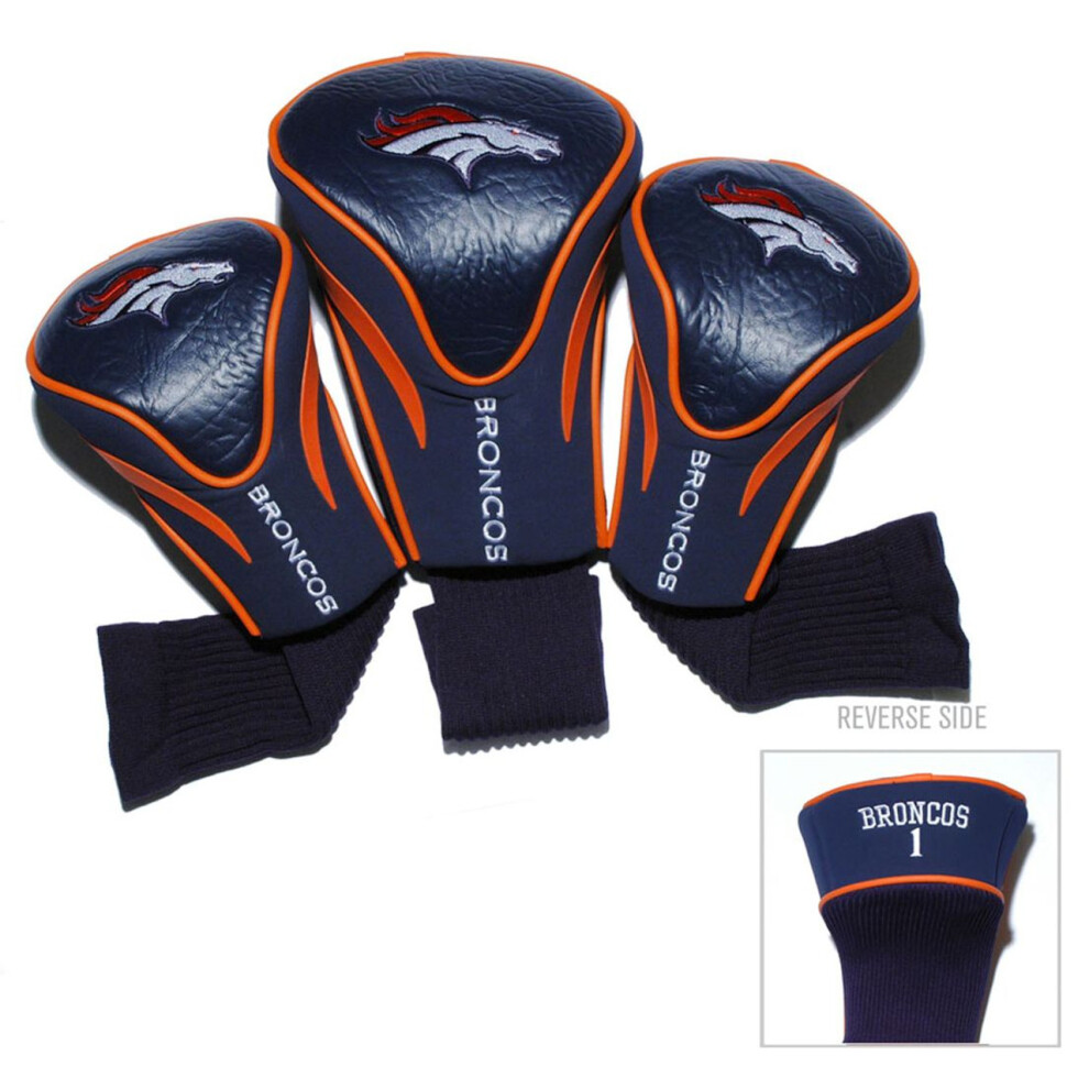 Photos - Golf Denver Broncos  Club 3 Piece Contour Headcover Set 1001246