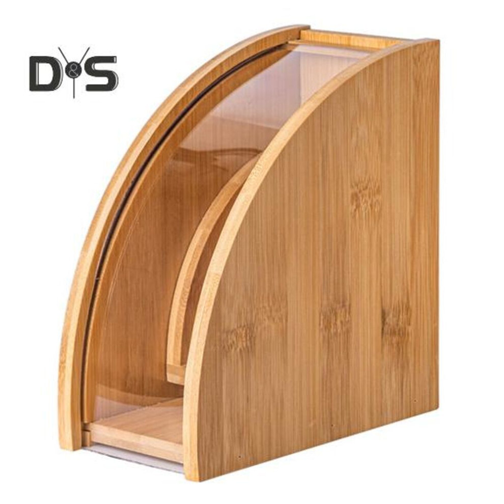 (as the picture, S) Wood Coffee Filter Paper Holder with Dustproof Cover Multi-Functional Vertical Storage Rack for 101 102 Filter Paper for Home Office Cafe Coffee