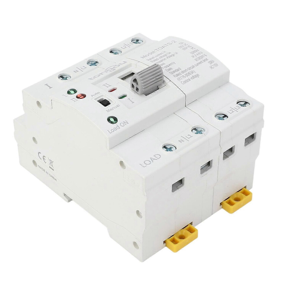 (As Show, One Size) Dual Power Automatic Transfer Switch 4P Generator Transfer Changeover Switch 32A For Control 110V Ac 6909775586471