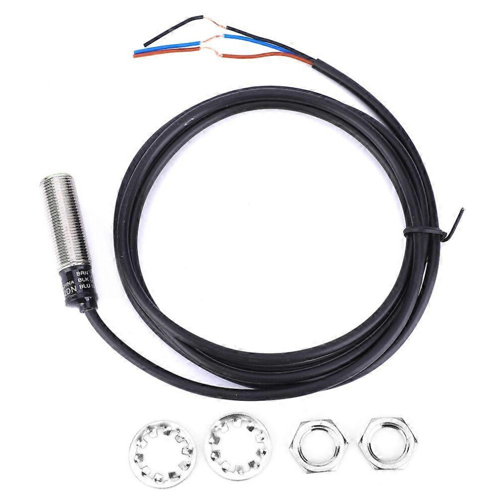 (As Show, One Size) Berm Pr12-2Dn Proximity Switch Inductive 3 Wire No Npn Sensor Switch 10~30Vdc 2Mm Sensing Distance 6909775612743