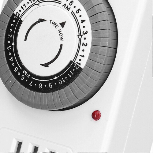 (As show, One size) Mechanical Timer Outlet 24 Hours Timing Switch Socket Auto Shut Off PC  AC 1