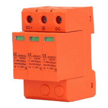 (As show, One size) DC Surge Protector Visual Window Overheat Protection Quick Response PV Surge Protective Device 3P 40