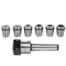 (As show, One size) 1pc MTB3 ER32 M12 Collet Chuck Morse Taper Holder 6pcs ER32 Spring Collets CNC Milling Tool