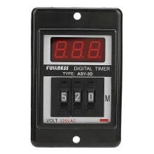 (As show, One size) AC 220V Delay On Timer Relay Digital Display Time Relay 0-199 Minutes 8 Pins ASY-3D