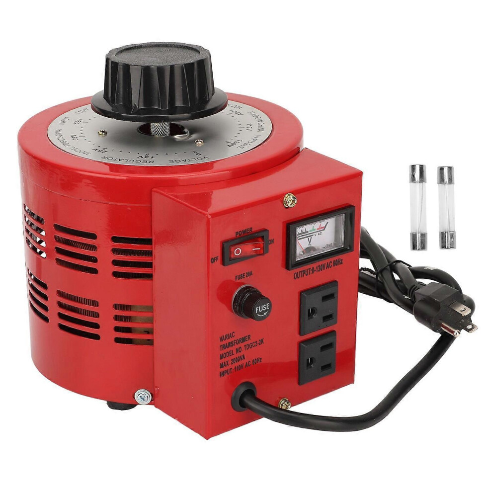 (As Show, One Size) 2000W Contact Variable Transformer Voltage Ratio Ac110v Input Ac0â300V Output Voltage Converter 6909775535875