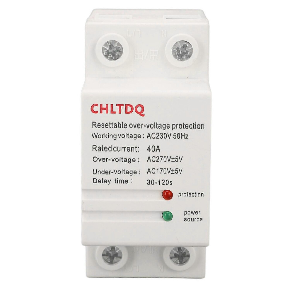 (As Show, One Size) Voltage Protective Device Single Phase Self Resetting Auto Over Under Voltage Protector With Light I 6909775553046