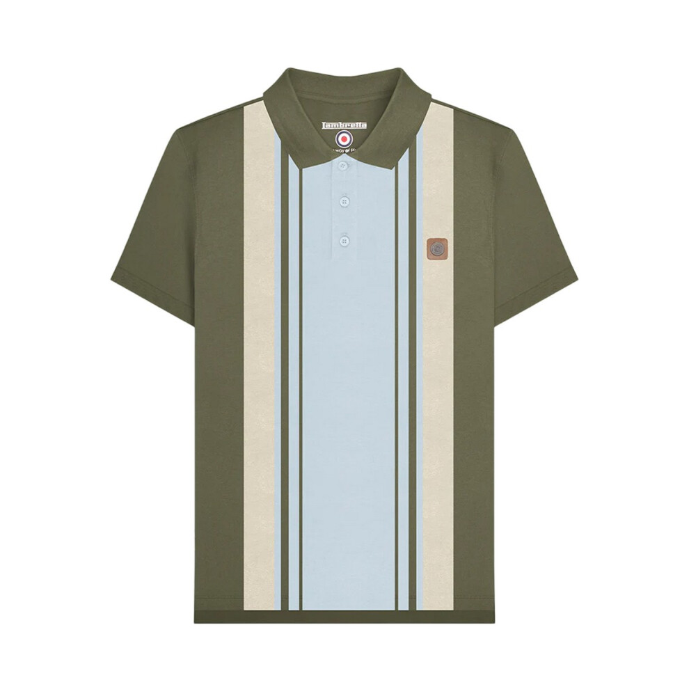 Lambretta (L, Khaki Green) Mens Ss25 Classic Polo Shirt