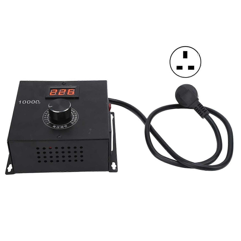 (As Show, One Size) Thyristor Electrical Voltage Regulator Highpower Dimming Speed Regulation With Knob Switch 6909775543412