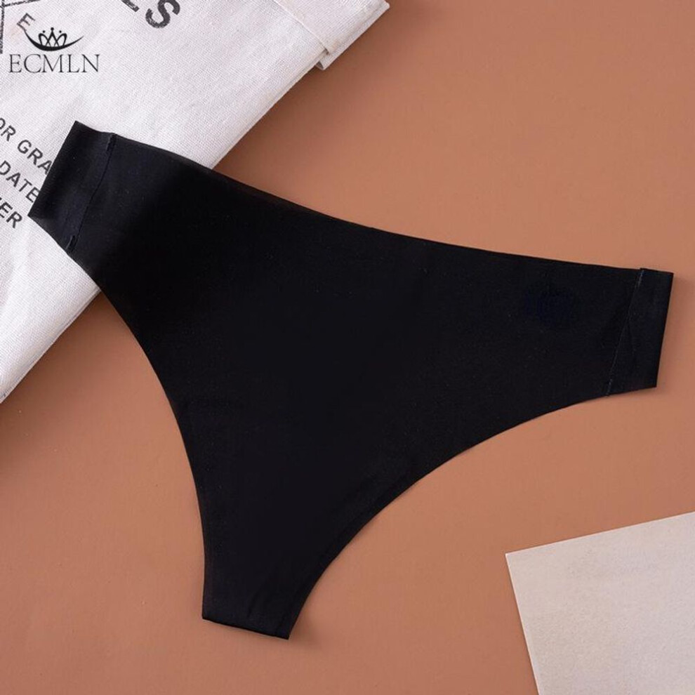 (black, L) G-string Thongs Women No Show Low Rise Thong Panties Seamless Underwear Knickers Briefs Underpants