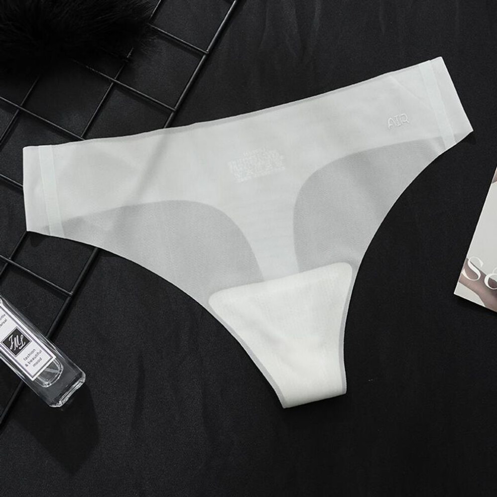 (white, L) G-string Thongs Women No Show Low Rise Thong Panties Seamless Underwear Knickers Briefs Underpants