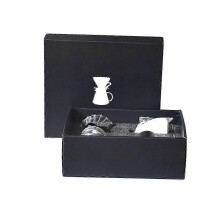 (As show, One size) Hand Drip V60 Coffee Maker Gift Box Set Camping Portable Brew Coffee Cloud Pot Mini Coffee Percolat