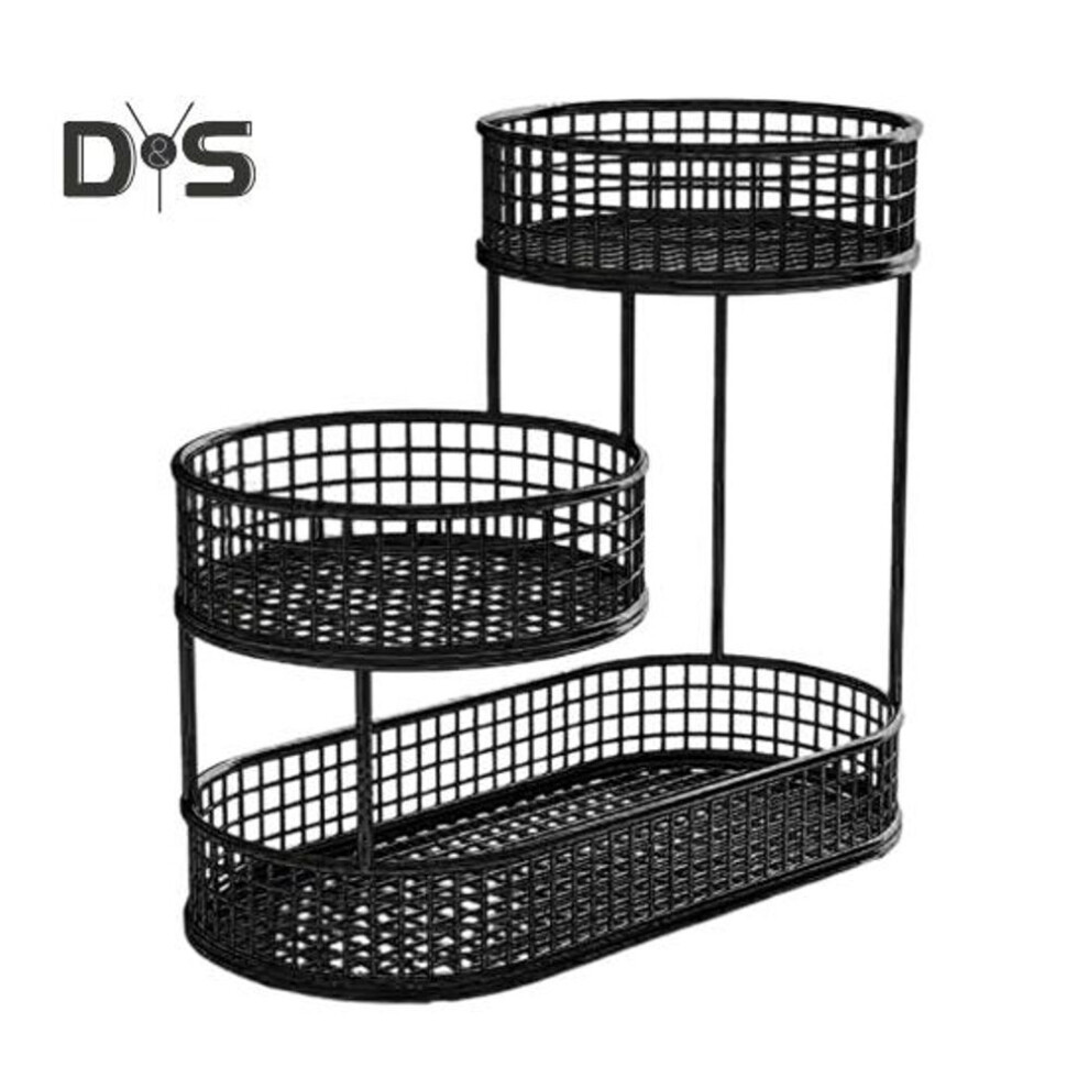 (black, S) Fruit Basket For Kitchen Multi Tier Storage Storage Bin Multi Tier Fruit Bowl Wire Basket Organizer For Vegetable Snack Potato Onion