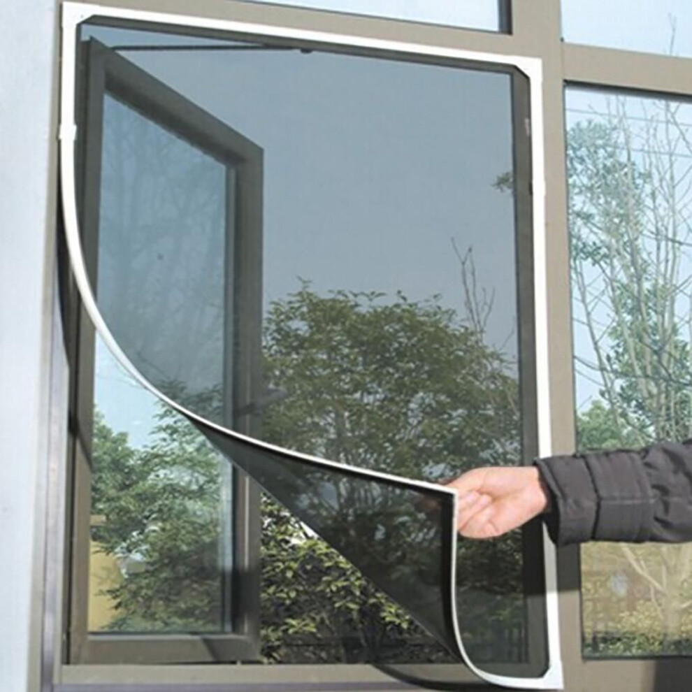 (grey) Indoor Insect Fly Screen Curtain Mesh  Mosquito Netting Door Window