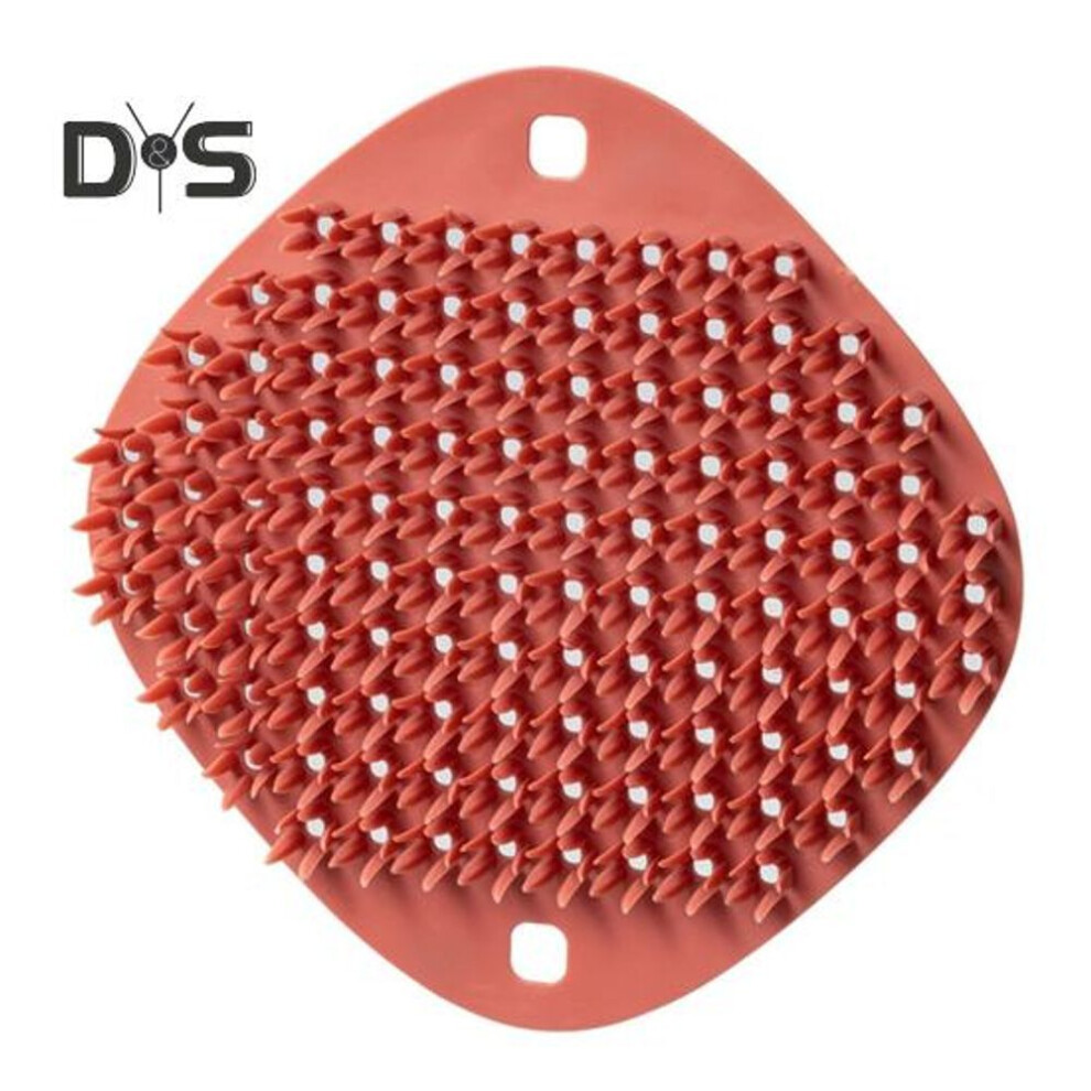 (red) Vegetable Brush Scrubber Flexible Cleaning Brush Food Grade Silicone Bristle Scrubber Efficient Cleaning Kitchen Gadget
