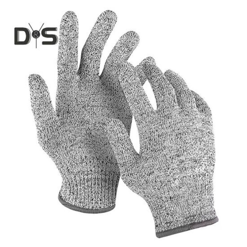 (as the picture, L) 1 Pair Cut Resistant Gloves Level 5 Protection Cutting Resistance Gloves Safety Kitchen Cut Gloves For Chef Oyster Shucking Meat Cutting Woodworking