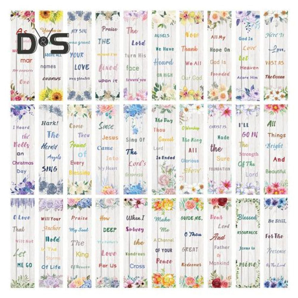(as the picture, E) 30 Sheets Christian Bible Verse Bookmarks Premium Paper Inspiring Design Bookmark With Scenic Background Inspirational Reading Tools