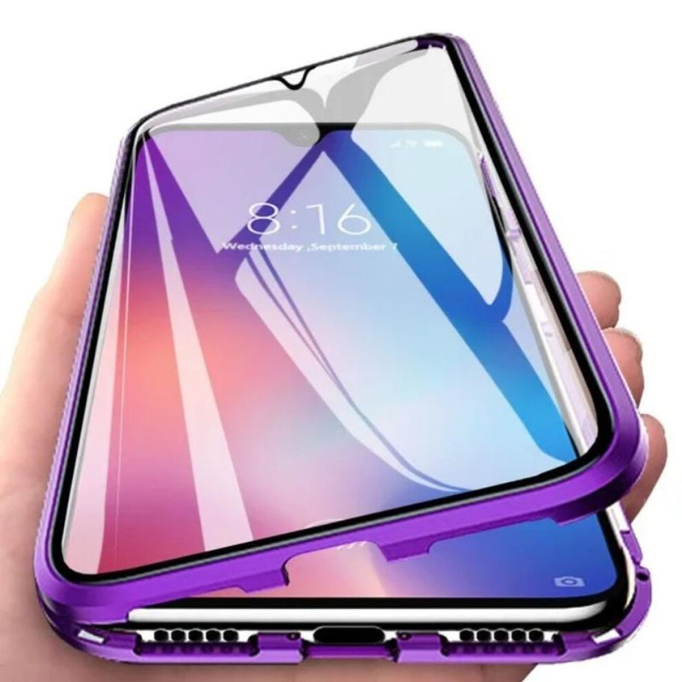 (purple, For Galaxy S24 Ultra) 360 Double Sided Glass Metal Magnetic Case for Samsung Galaxy S22 S21 S23 S24 FE S25 Plus Ultra A16 A26 A25 A36 A35 A56 A55 5G Protect Cover