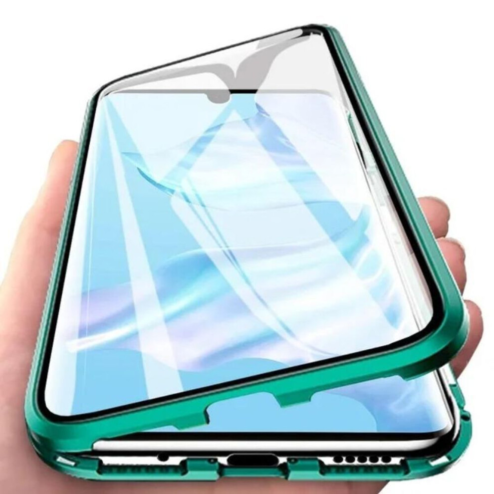 (green, For Galaxy S25 Plus) 360 Double Sided Glass Metal Magnetic Case for Samsung Galaxy S22 S21 S23 S24 FE S25 Plus Ultra A16 A26 A25 A36 A35 A56 A