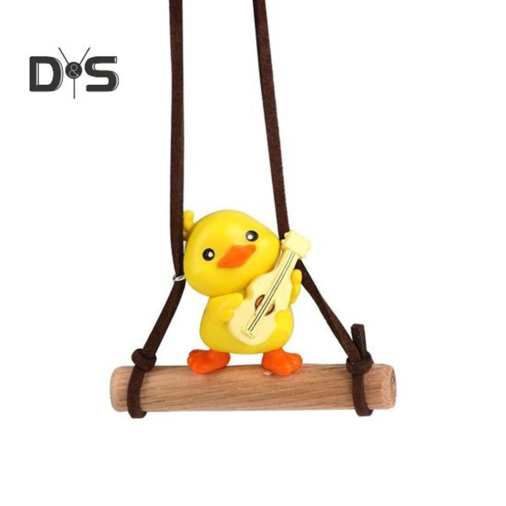 Duck Car Pendant Cute Rearview Mirror Hanging Ornament Cool Swinging Duck Multi-Functional Bag Charm Home Garden Decor Gifts
