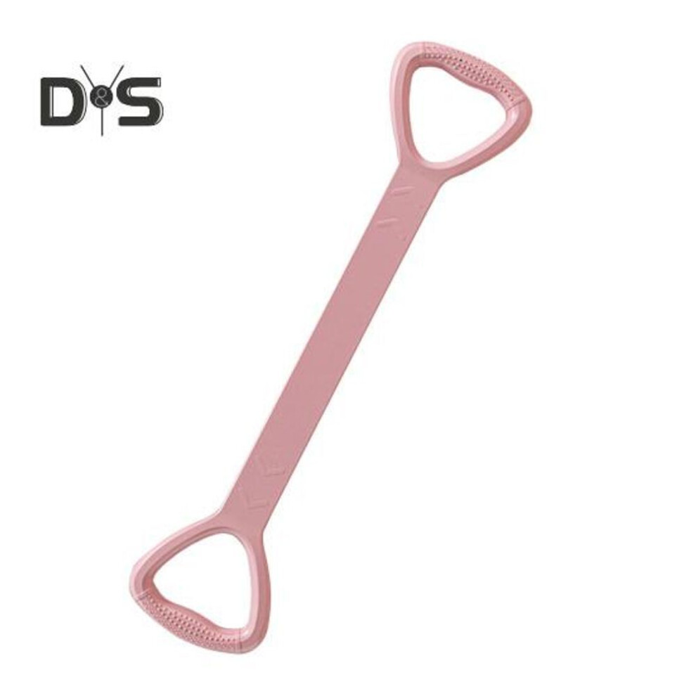 (pink) Figure 8 Fitness Resistance Band with Anti-slip Handle Portable Men Women Arm Shoulder Stretch Strength Training Exercise Elastic Strap Tension Rope