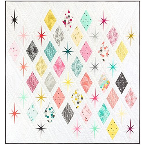 Quilt Atomic Starburst - Modello per il patchwork su carta - Quilt 62"""" x 66""""