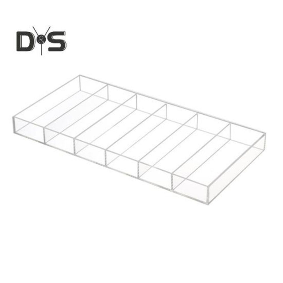 6-compartment Glasses Storage Box Transparent Design Large Capacity Smooth Edge Burr Free Cosmetics Jewelry Case