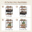 Bedside Table with Charging Station, Nightstand 2 outlets and 2 USB 4