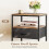 Bedside Table with Charging Station, Nightstand 2 outlets and 2 USB 6