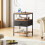 Bedside Table with Charging Station, Nightstand 2 outlets and 2 USB 7