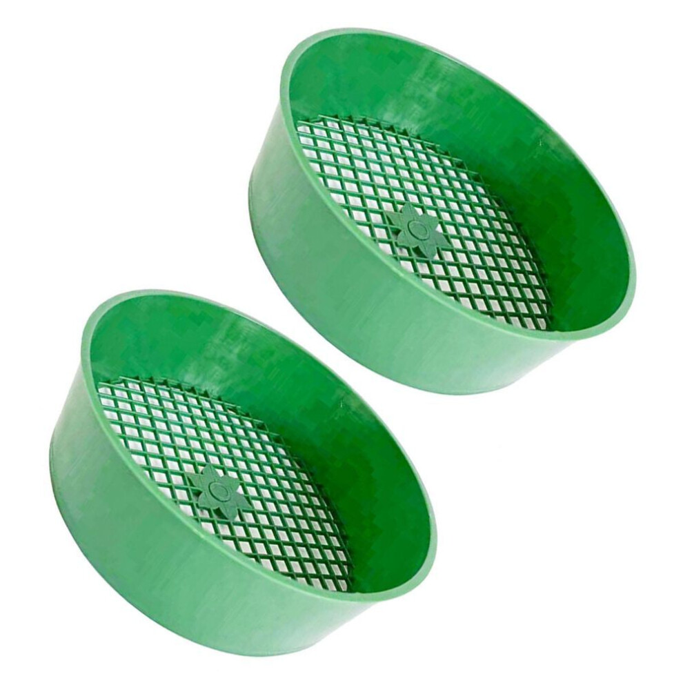2pieces Multifuntional Soil Sieve Soil And Rock Separator Soil Sifting Tool Plastic Garden Sieve For Garden Enthusiasts