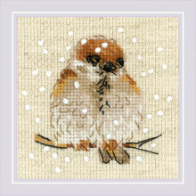 RIOLIS Sparrow Counted Cross Stitch Kit-4""""X4"""" 14 Count