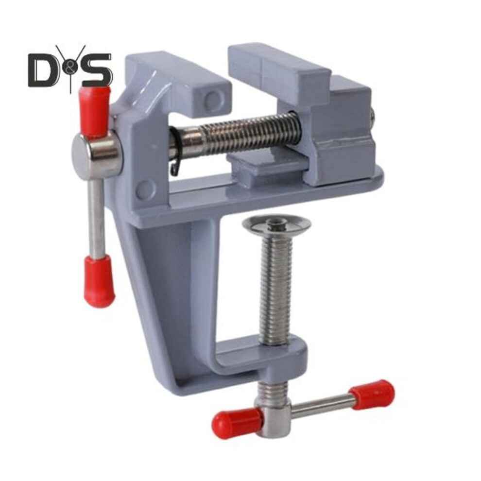 (as the picture, A) Mini Table Bench Vice Clamp with Rotating Handle Widely Used Universal Small Table Vice Clamp Workbench Vise