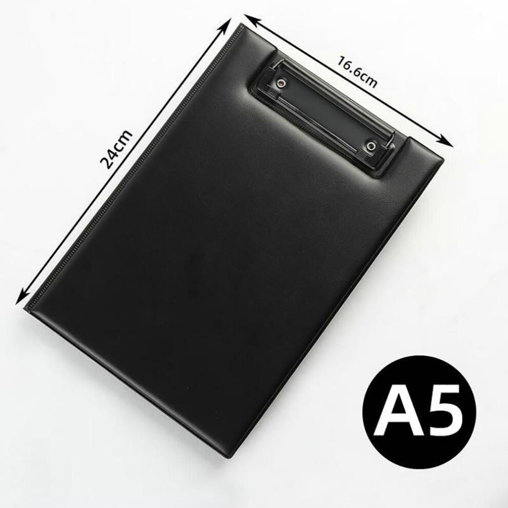 (A5 Size) 1pcs Black A4 A5 Clipboard Foldable Writing Pad New Conference File Folder  Office Supply