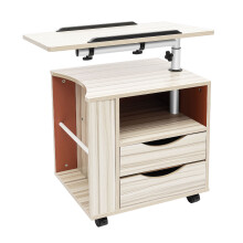 Adjustable Carbon Steel Bedside Table with Swivel Top Lift End Tables