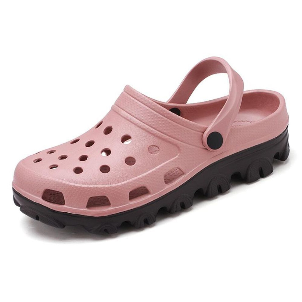 (pink, 37) Men Women Slippers Summer Beach Slippers Couple Indoor Bathroom Slippers Black House Shoes Man Casual Flip Flops Lovers Platform Sandals