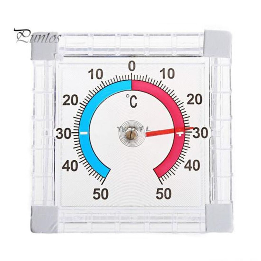 Window Thermometer Waterproof Adhesive Indoor Outdoor Temperature Gauge High Accuracy Square Plastic Digital Thermometer