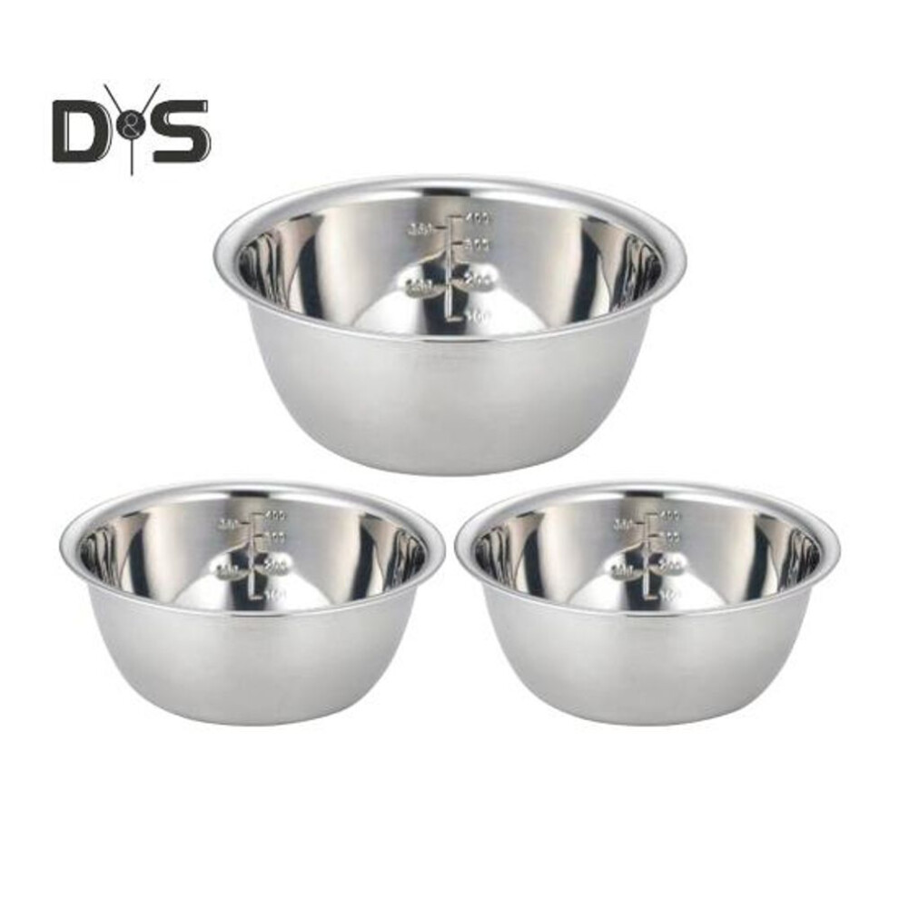 (as the picture, 3pcs) 3/5pcs Stainless Steel Mixing Bowls Set Salad Bowl For Cooking Thickened Large Bowls For Kitchen Heavy Duty Basin For Camping Picnics Bbqs Fruits
