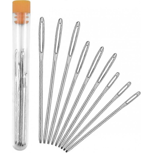 Botao Large Eye Sewing Needles - Knitting and Darning Needles for Wool (2 sets)