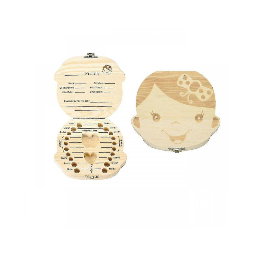 Baby Teeth Save Boxes Wooden Tooth Fairy Souvenir Box, Kids Tooth Keepsake Holder Organizer Not,Specified