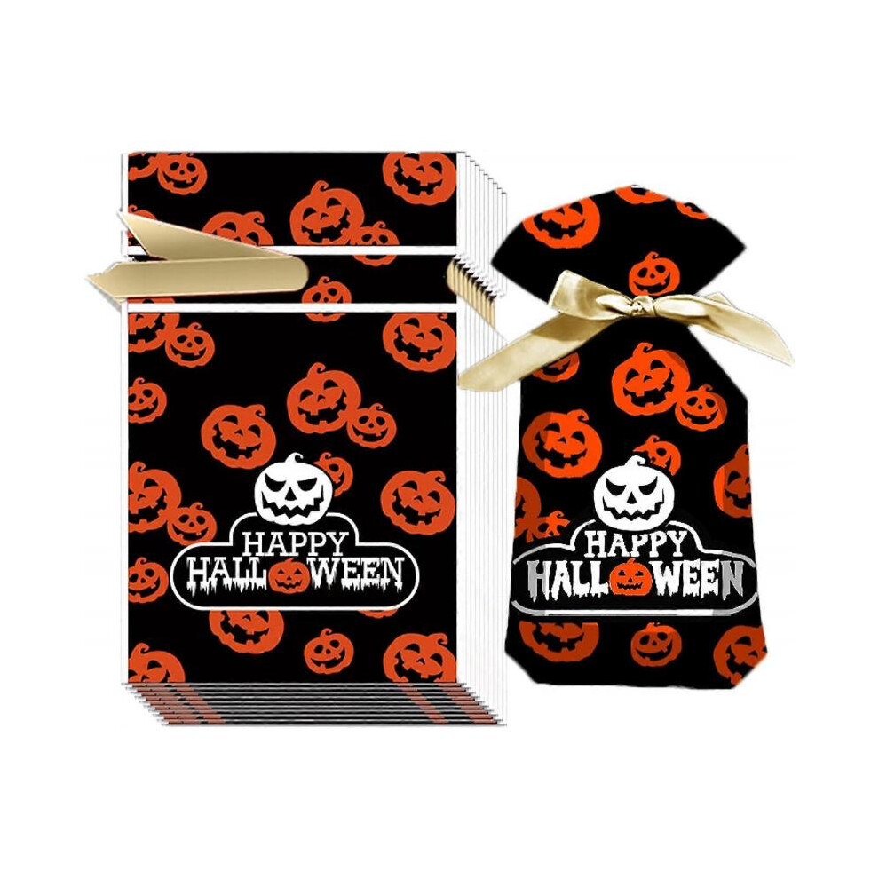Halloween Sweets Bags 50pcs, Halloween Drawstring Gift Bags Trick or Treat Bags - Halloween Party Bags Candy, Cookie, Baking, Gift Wrapping Bags